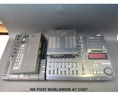 Yamaha MD8 multitrack minidisc recorder, Yamaha RX17 digital rhythm programmer, Yamaha MT2X multitrack cassette recorder and 