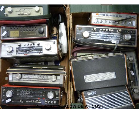 A collection of vintage radios