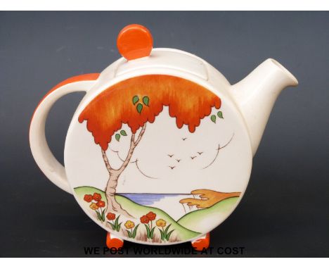 A Wedgwood Clarice Cliff limited edition teapot in a box