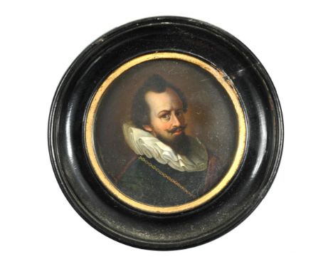 A collection of miniatures to include Mr Sergeant, a Regency gentleman, watercolour, 4 x 4cm; a Regency gentleman, watercolou