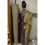 Four part rolls of material.