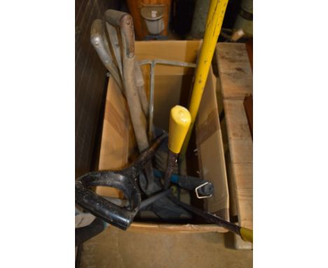 Various gardening tools.