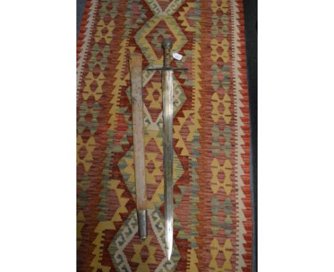 A sword and scabbard.