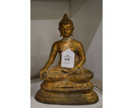 Gilt bronze Buddha.