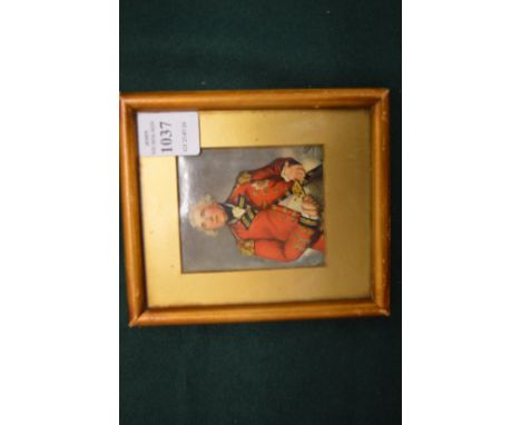 A printed portrait miniature of a military gentleman.