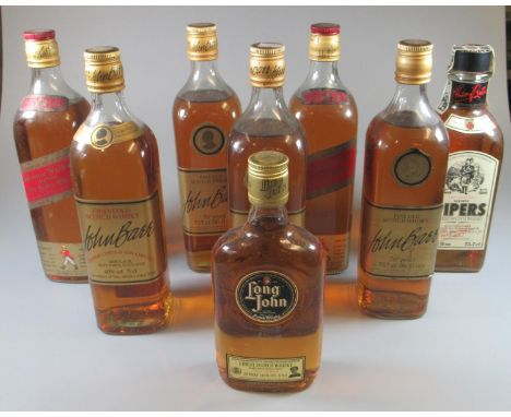 Collection of vintage whiskies to include; John Barr fine old Scotch whisky (4 bottles), 70% proof, 23 2/3 FL.OZ, Johnnie Wal