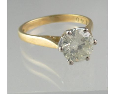 18ct gold and diamond solitaire ring. Ring size N. Approx weight 4.2 grams. (B.P. 21% + VAT)