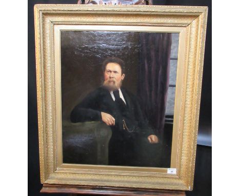 ?British? School (19th Century), portrait of a gentleman believed to be Thomas Harries, an industrialist, oils on canvas. 60 