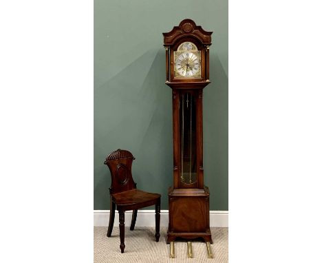 TEMPUS FUGIT REPRODUCTION MAHOGANY TRIPLE WEIGHT LONGCASE CLOCK by James Stewart of Armagh, 188cms H, 39cms W, 27cms D and a 