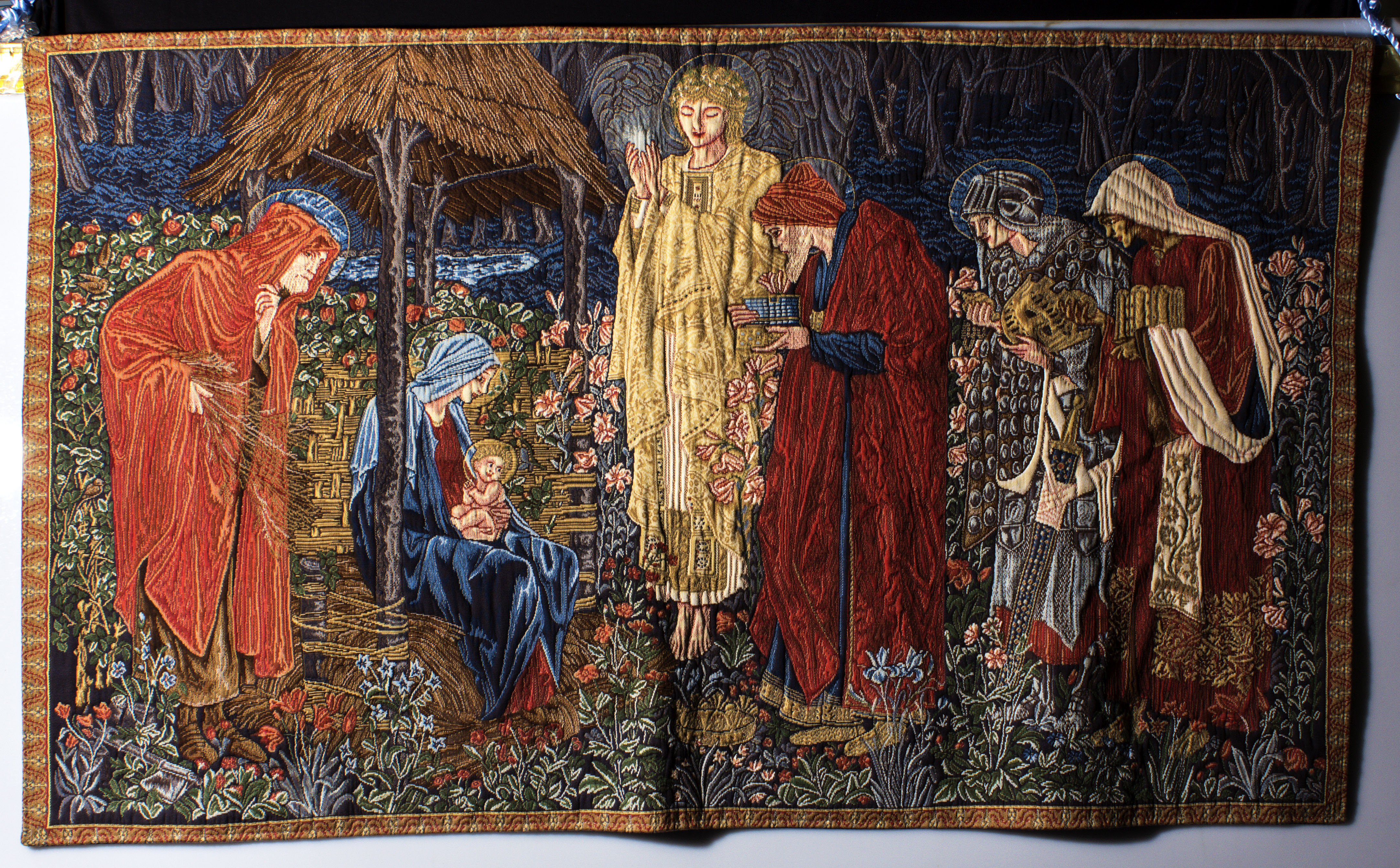 A wall hanging tapestry, William Morris 'The Adoration of the Magi ...