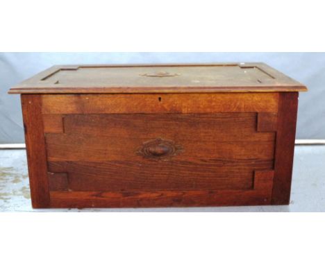 Art deco era oak trunk 110cm x 63cm x 50cm approx