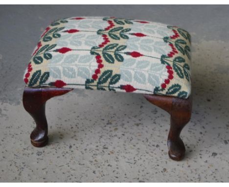 Tapestry upholstered foot stool
