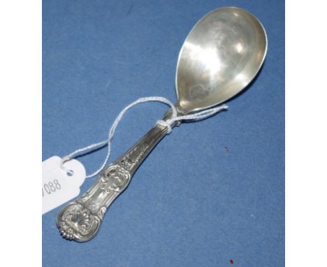 Victorian sterling silver caddy spoon London 1839, makers Mary Chawner. Monogrammed. Weight 34grams approx.