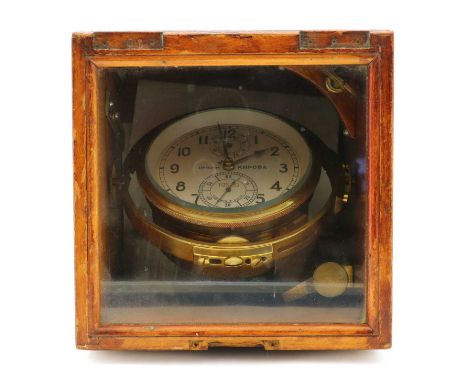 A Russian marine chronometer, the dial signed and inscribed 'CCCP 19589', dial 10cm diameterProvenance: From the collection o