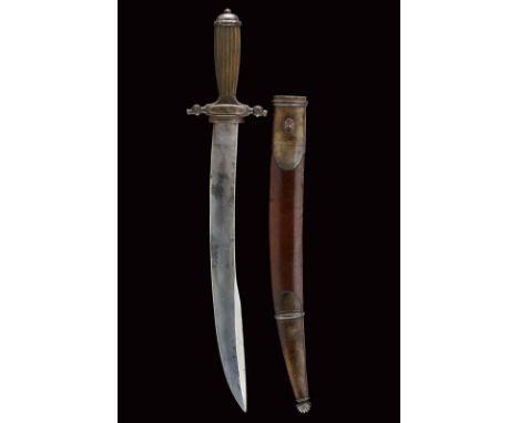 dating: 19th Century provenance: Italy or France, Curved, single-and half-edged blade, with light fuller, with traces of a sh