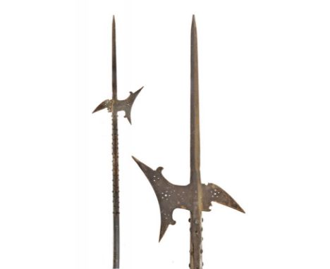 dating: Late 16th Century provenance: Northern Italy, Spearhead with blade cusp of lozenge section, hollow axe with enlarged 