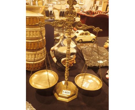 Large set of brass antique style scales