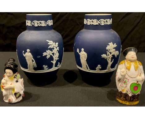 A Royal Worcester The Connoisseur Collection candle snuffer, Japanese Girl, 8cm, printed mark; another Mandarin, 10cm, printe