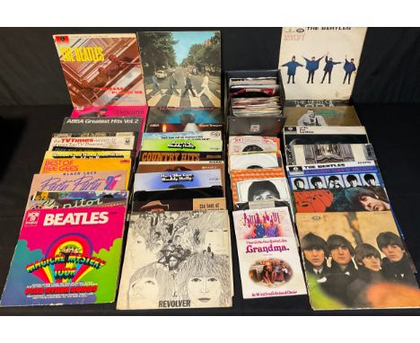 Vinyl Records - LP's and 7" singles including The Beatles A Hard Day's Night, Rubber Soul, Revolver, Please Please Me, Abbey 