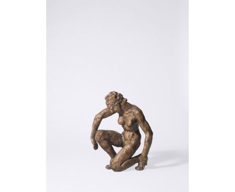 Georg Kolbe (Waldheim/Sachsen 1877 – 1947 Berlin). „Pietà (Kleine Pietà)“. 1928Bronze mit goldbrauner Patina.  38&nbsp;×&nbsp