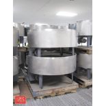 (10) Van Doren Packing Tubs: 60" Dia. x 7" Deep with S/S Shell and Steel Frame, 4" Adjustable