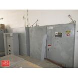(8) Assorted Empty MCC Cabinets and Siemens P4E60ML800ABS Power Panel with (2) Circuit Breakers