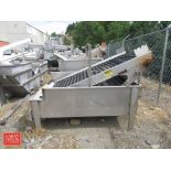 S/S Rinse Tank with Padded Roller Elevator: 38" Height x 76" Length x 58" Width