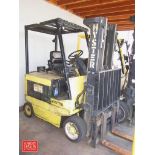 Hyster 4,550 LB Capacity 48 VLT Electric Forklift , Model: E50XL , S/N: C108V16676N with 3-Stage