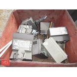 (9) Assorted Halide Lights Estimated 400-450 Watt: in Wooden Bin - Rigging Fee: $75