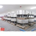 (10) Van Doren Packing Tubs: 60" Dia. x 7" Deep with S/S Shell and Steel Frame, 4" Adjustable