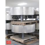 (10) Van Doren Packing Tubs: 60" Dia. x 7" Deep with S/S Shell and Steel Frame, 4" Adjustable