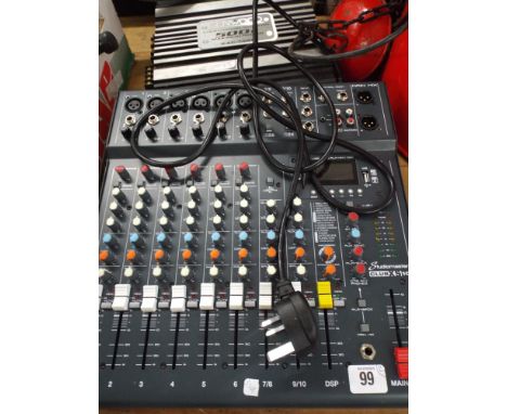 A Studio Master club mixer and a Kenwood amplifier 