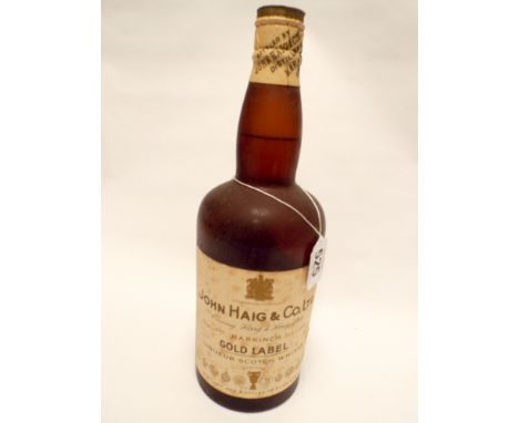 A vintage bottle of John Haig Gold Label liqueur scotch whisky 