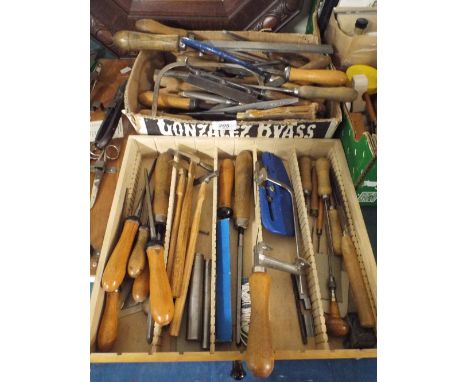 Two Boxes of Clock Makers Tools. 