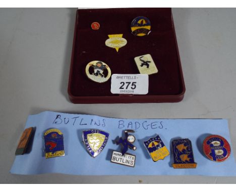 A Collection of Twelve Enamel Butlins Badges Circa 1960's. 