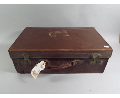 A Vintage Leather Suitcase. 