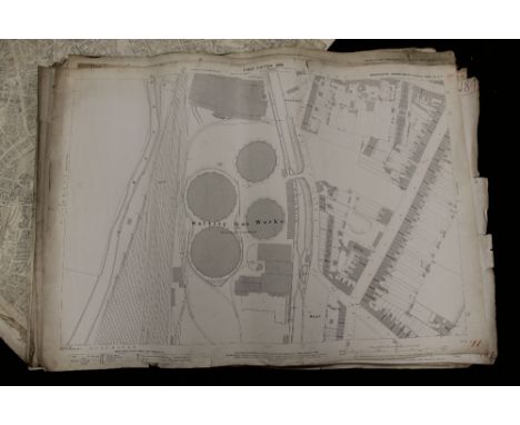 A COLLECTION OF TWENTY 1/500 SCALE ORDNANCE SURVEY FIRST EDITION 1889 MAPS OF BIRMINGHAM showing Saltley Gas Works, Smithfiel