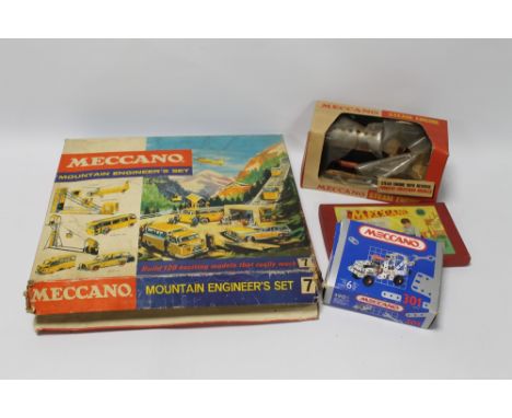 THREE BOXED MECCANO SETS, to include Accessory sets 00, Mountain Engineer's set No 7, set 301, together with boxed Meccano St