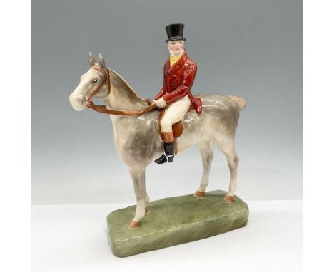 Part of the Equestrian series, figure also known as the Hunting Squire HN1409. Colored in red and gray. Royal Doulton backsta