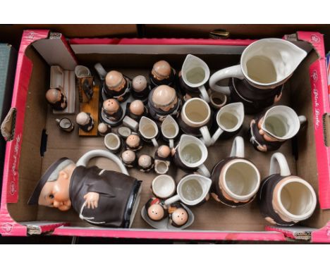 A quantity of Goebel monk jugs cruets etc 