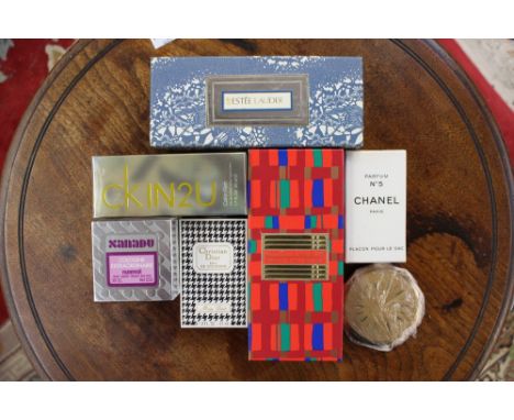 Perfumes: Chanel No 5, Christian Dior 'Miss Dior', Xanadu 'Youth Dew' x 2, Estee Lauder, Calvin Klein CK IN2U and a Stratton 