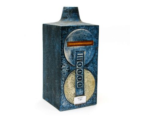 A Troika lamp base with circle and oblong pattern, unsigned 