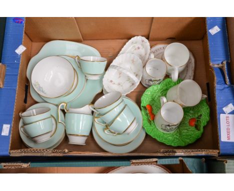 A Grays Pottery hand painted tea set, Borough of Pudsey Coronation, George VI plate, other Royal Commemorative's, Carlton War