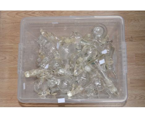 A collection of decanter form vinegar bottles (one box) 
