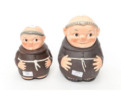 Two Goebel biscuit barrels - monks 