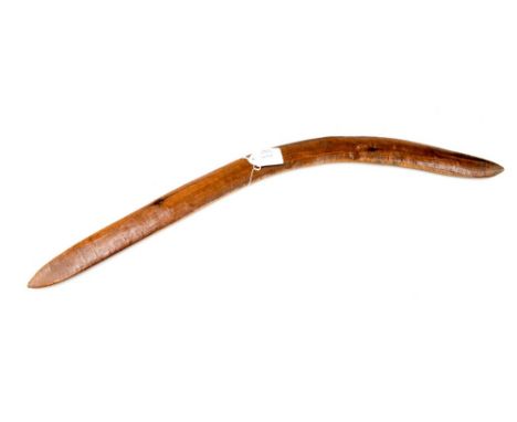 Tribal/Ethnographica/Oceanic interest: Australian aboriginal hunting boomerang, circa 1890. Provenance: from Australia 1899, 