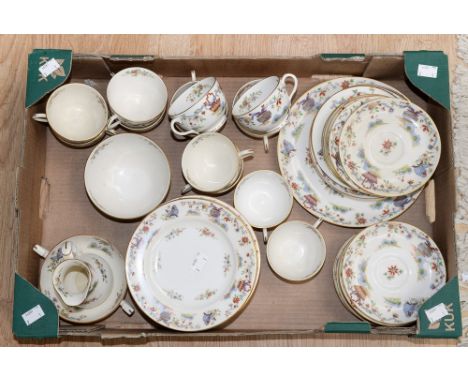 A Royal Worcester Peking design part tea service, reg.no. 608482 (one box)