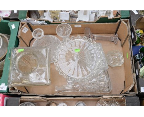  A decanter and other cut glass 