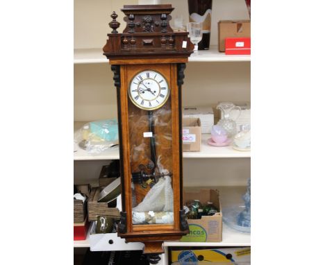  A 19th Century German mahogany wall clock, probably by Gustav Becker, Roman numerals 