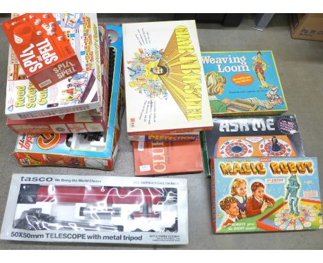 A collection of games including a Lima Toys Giant railway, Weaving Loom, Road Safety game, and Spiromatic&nbsp;**PLEASE NOTE 